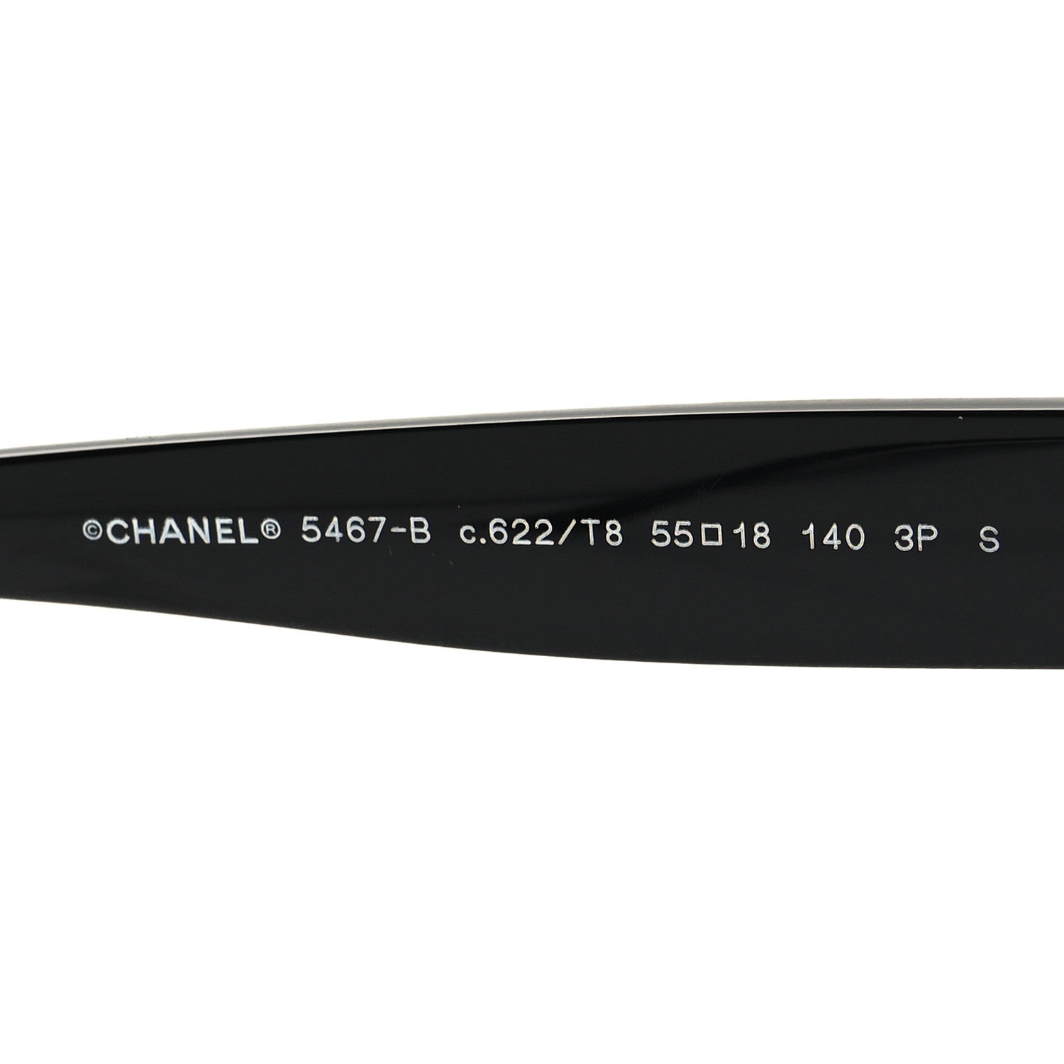 Chanel Acetate Strass Pilot Sunglasses 5467-B Black 6 of 8