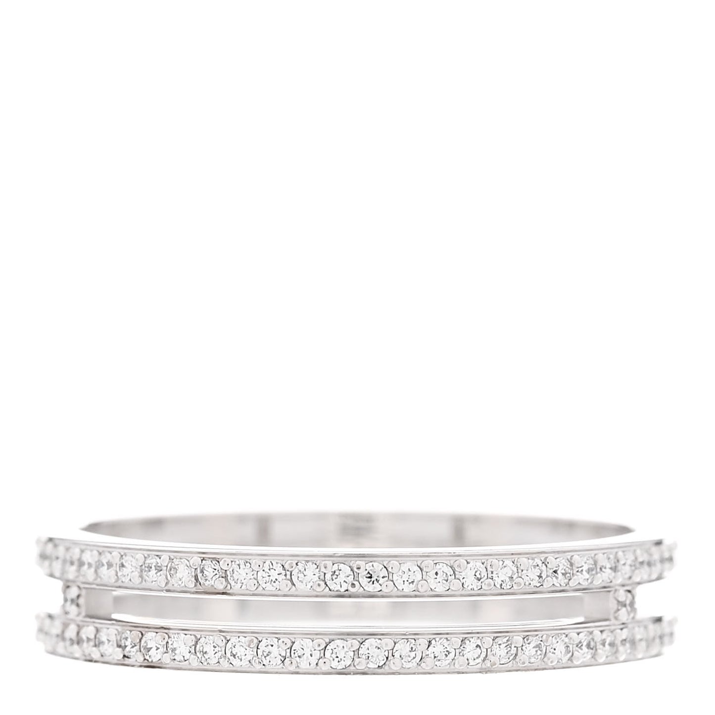 18K White Gold Diamond Ariane Wedding Band Ring 53 6.5