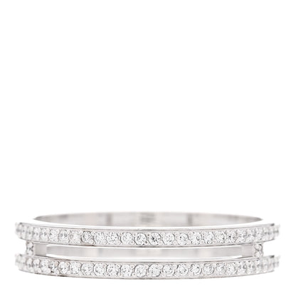 Hermes 18K White Gold Diamond Ariane Wedding Band Ring 53 6.5 3 of 7