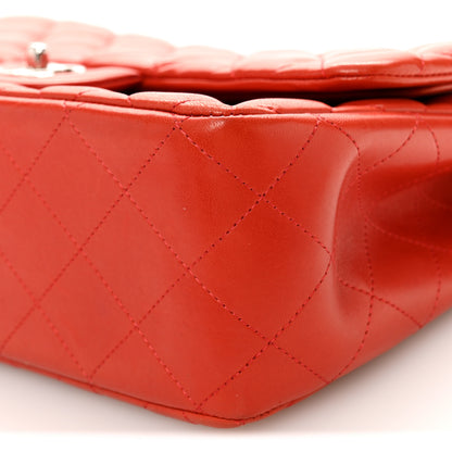 Chanel Lambskin Quilted Jumbo Double Flap Red 10 of 10