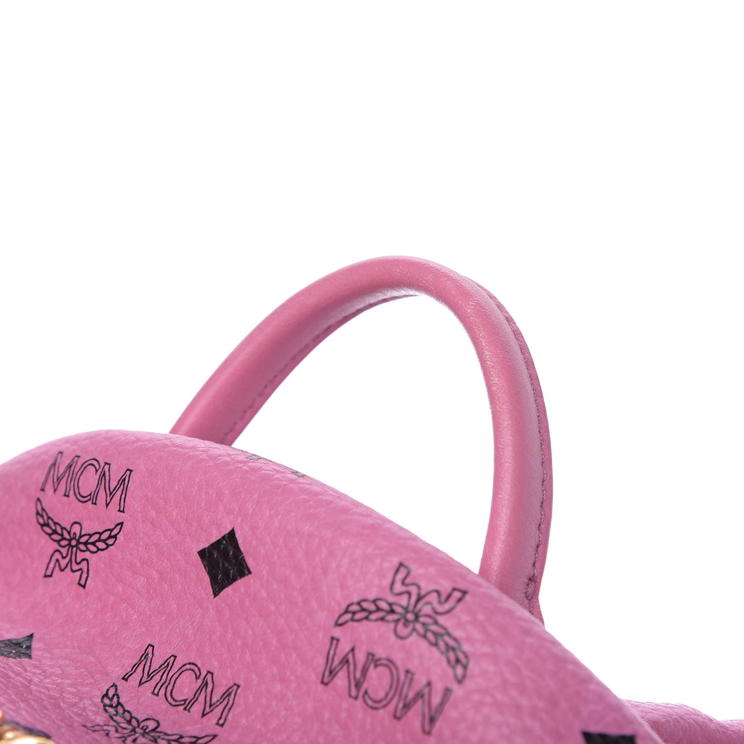 MCM Visetos Small Side Stud Stark Backpack Pink 12 of 12