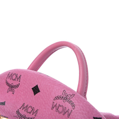MCM Visetos Small Side Stud Stark Backpack Pink 12 of 12