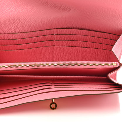 Hermes Epsom Kelly Longue Wallet Rose Confetti 5 of 10