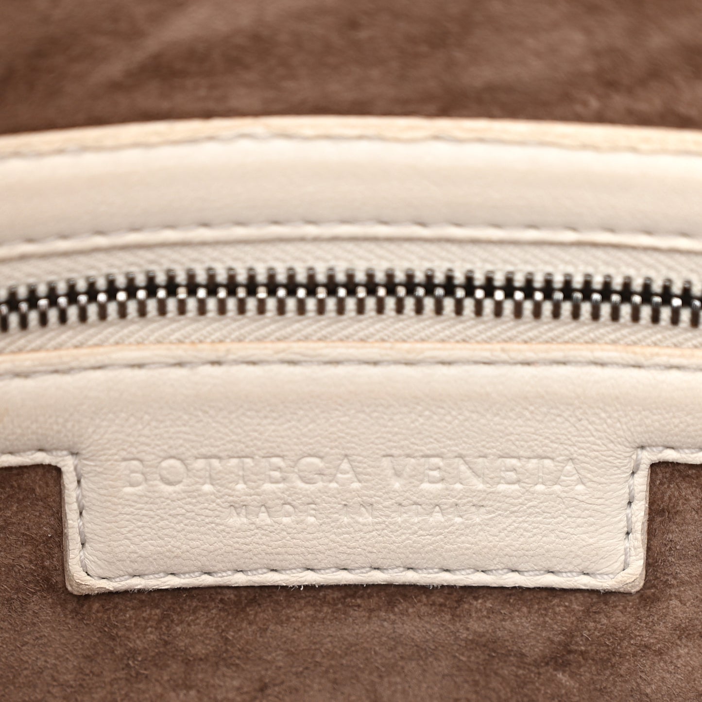 Nappa Intrecciato Large Belly Veneta Hobo White