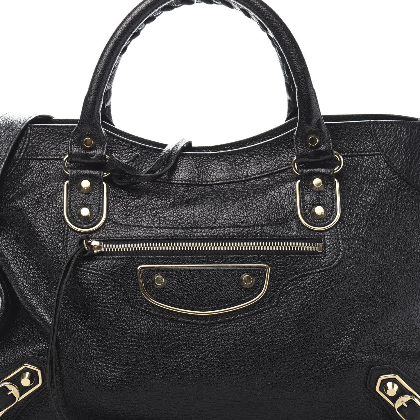Chevre Gold Metallic Edge Hardware City Black
