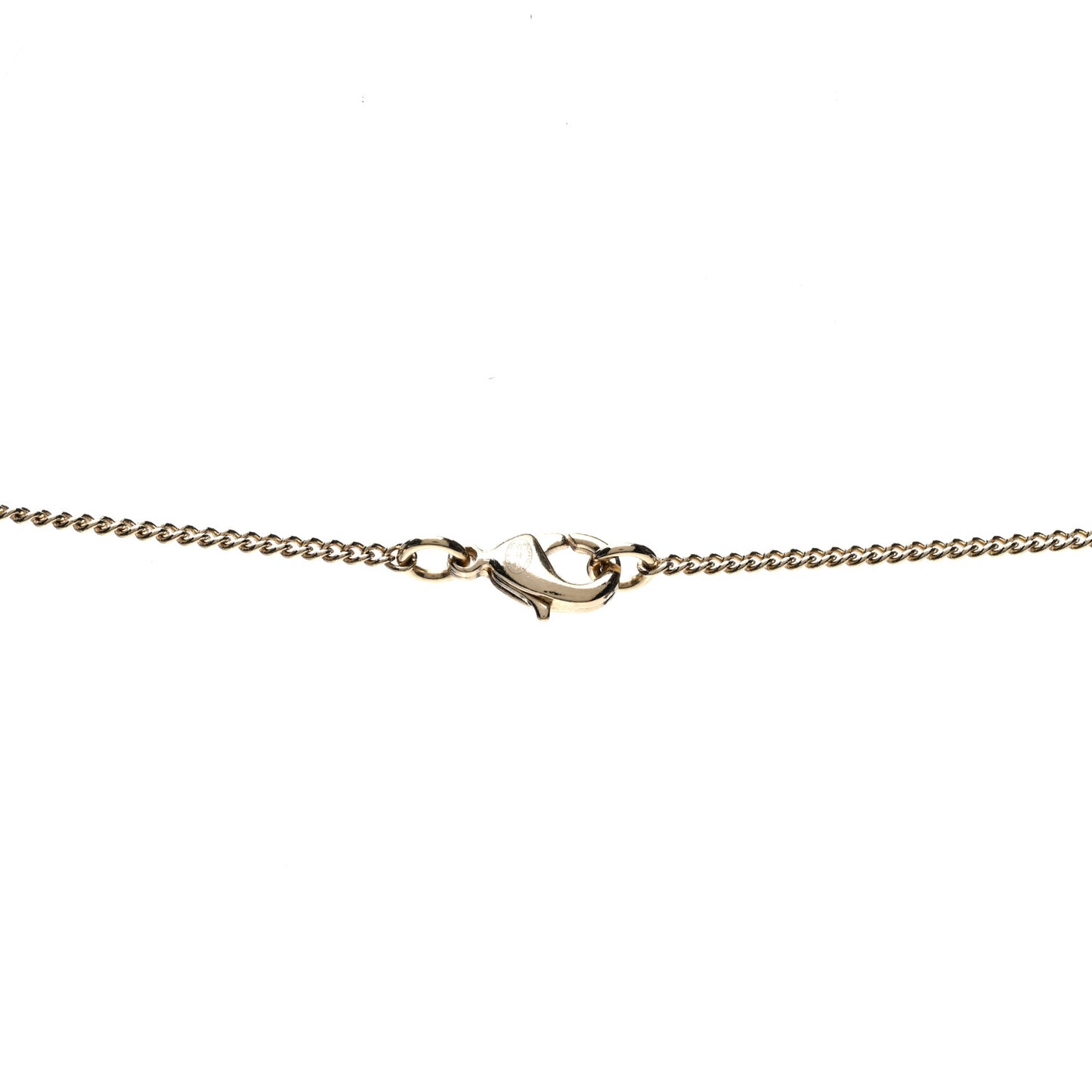 Pearl CC Double Heart Drop Necklace Pearly White Gold