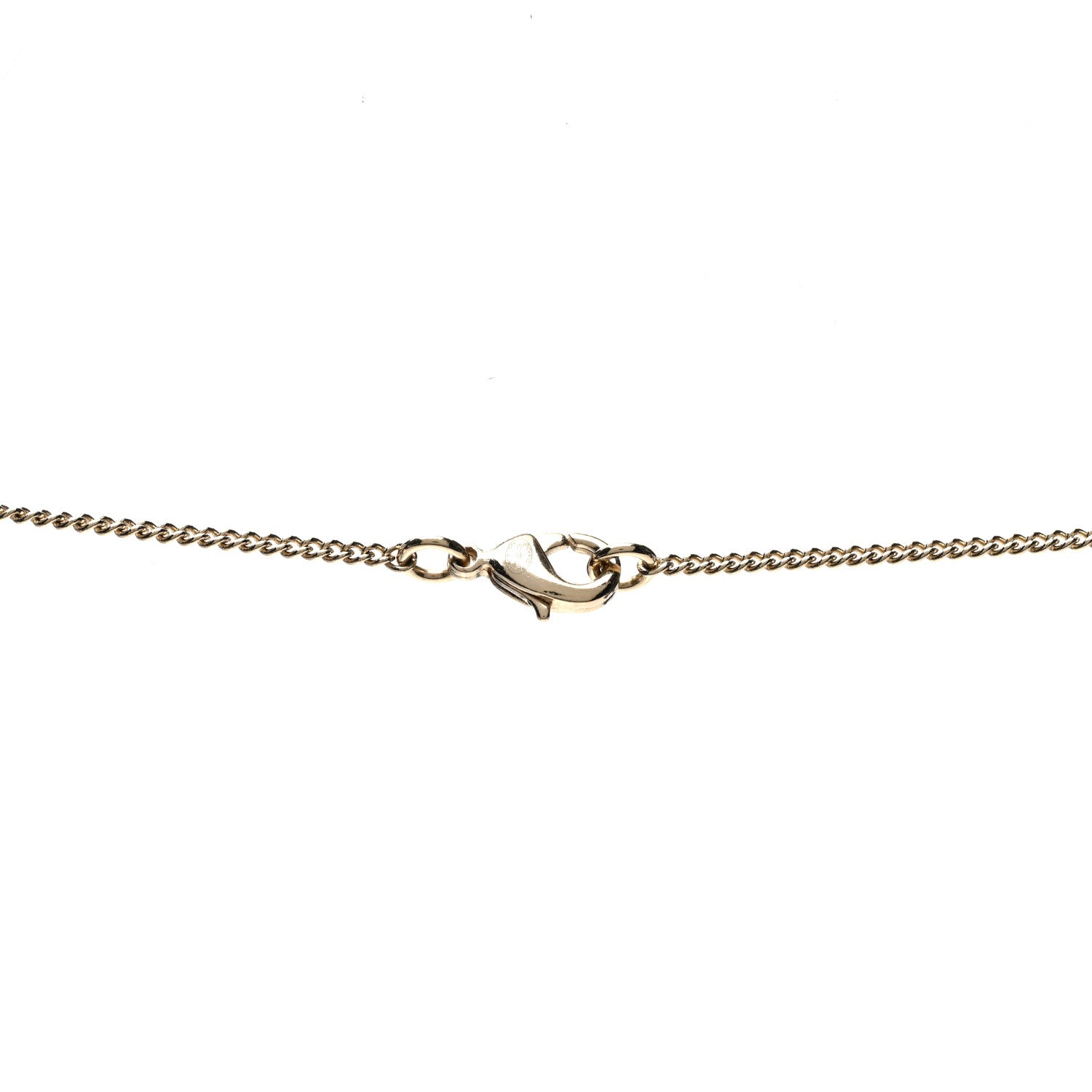 Chanel Pearl CC Double Heart Drop Necklace Pearly White Gold 4 of 5