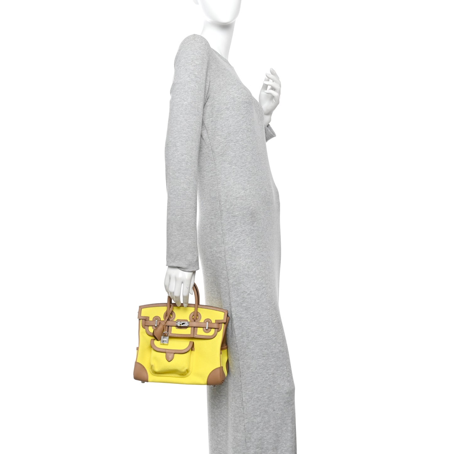 Toile Goeland Swift Cargo Birkin 25 Jaune Citron Chai