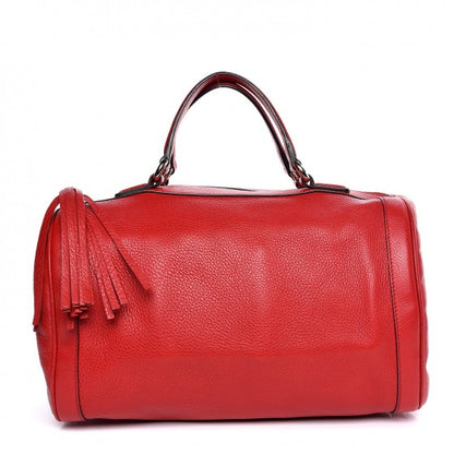 Gucci Pebbled Calfskin Medium Soho Boston Red 1 of 12