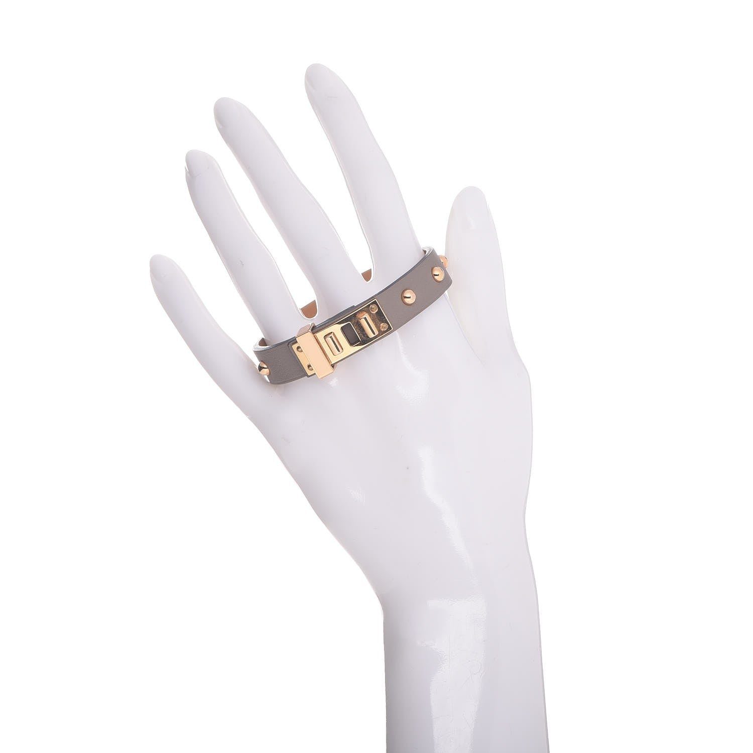Hermes Swift Mini Dog Clous Ronds Bracelet T2 Gris Asphalte 2 of 6