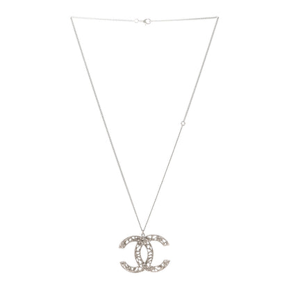 Chanel Large Baroque CC Necklace Silver 3 of 6