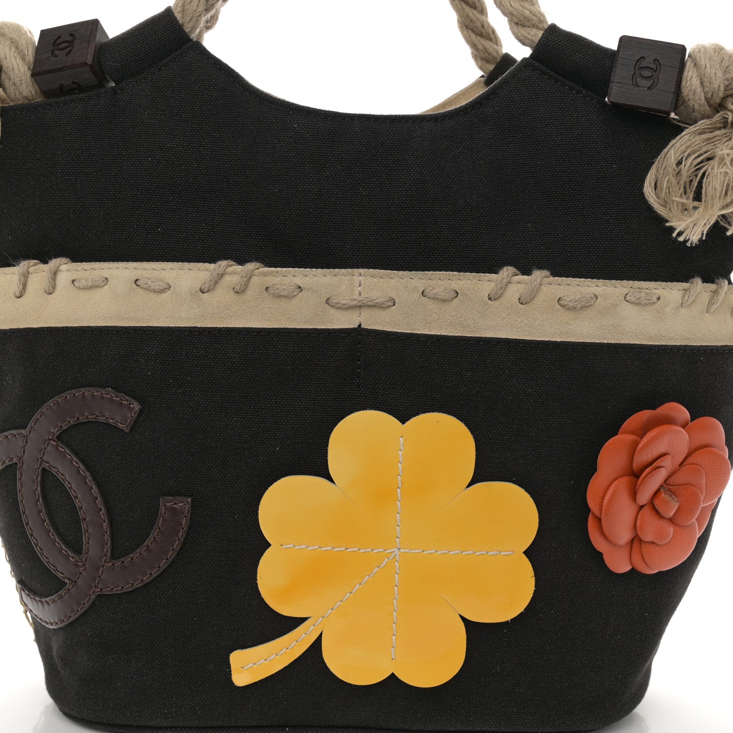 Chanel Canvas Cruise Rope Cabas Tote Black 8 of 10