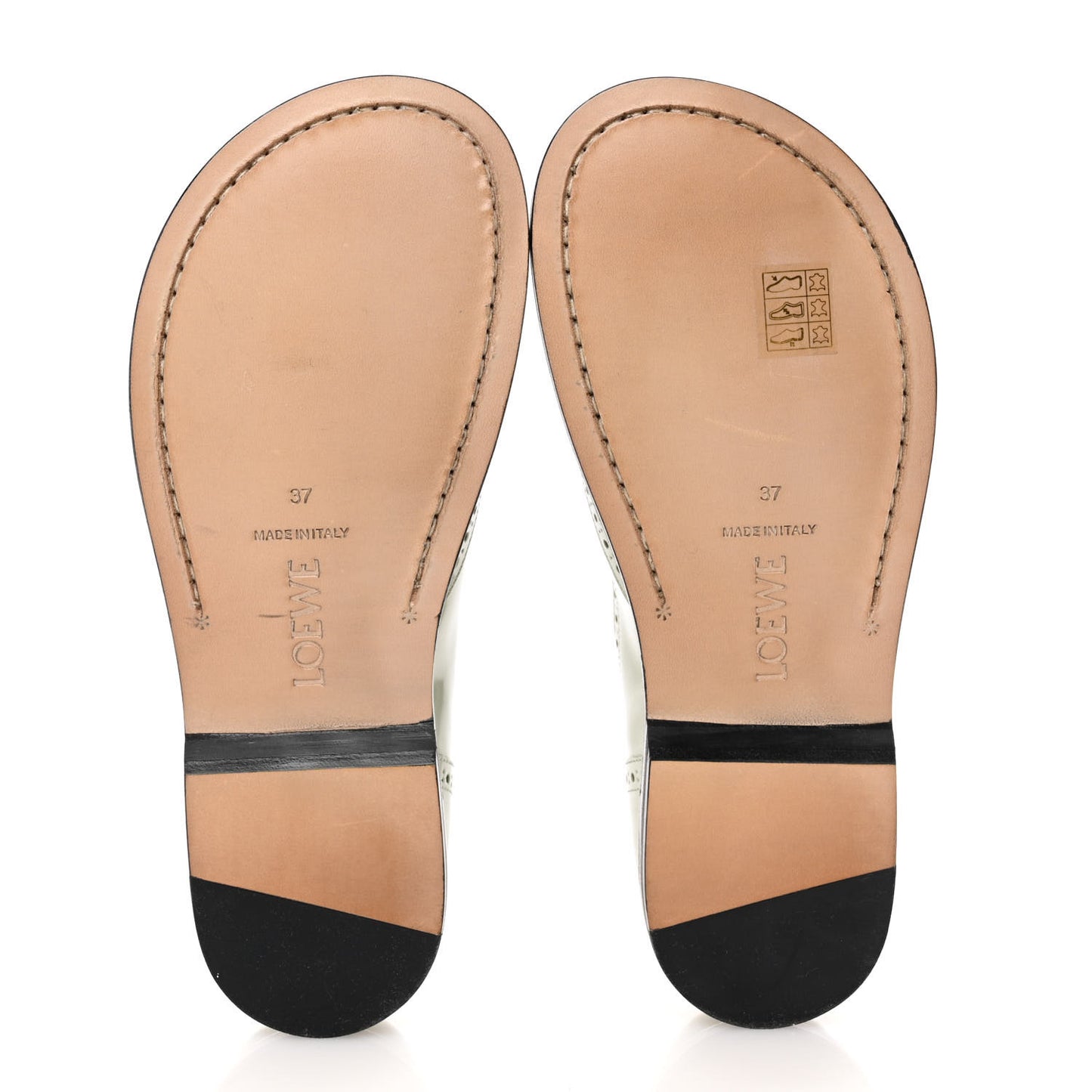 Brushed Calfskin Mary Jane Flats 37 Light Green