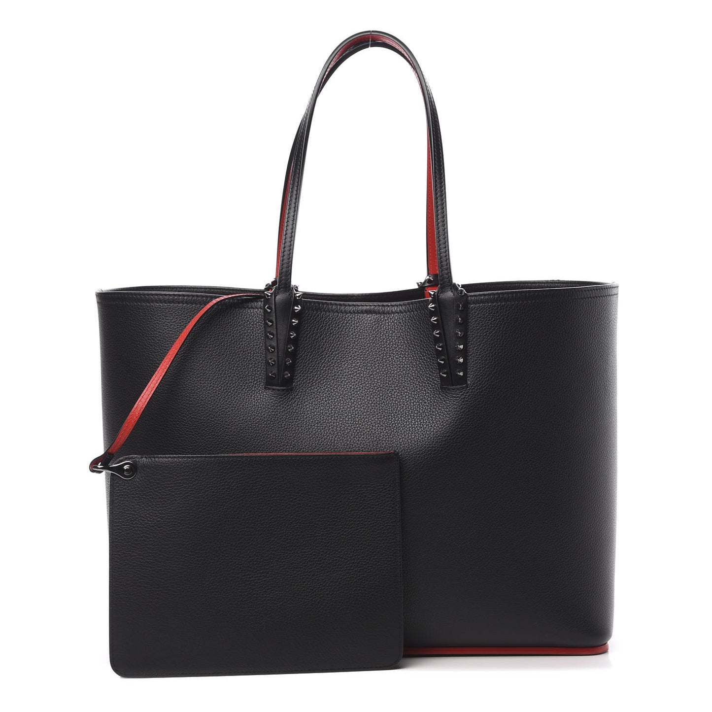 Calfskin Spikes East West Cabata Tote Black