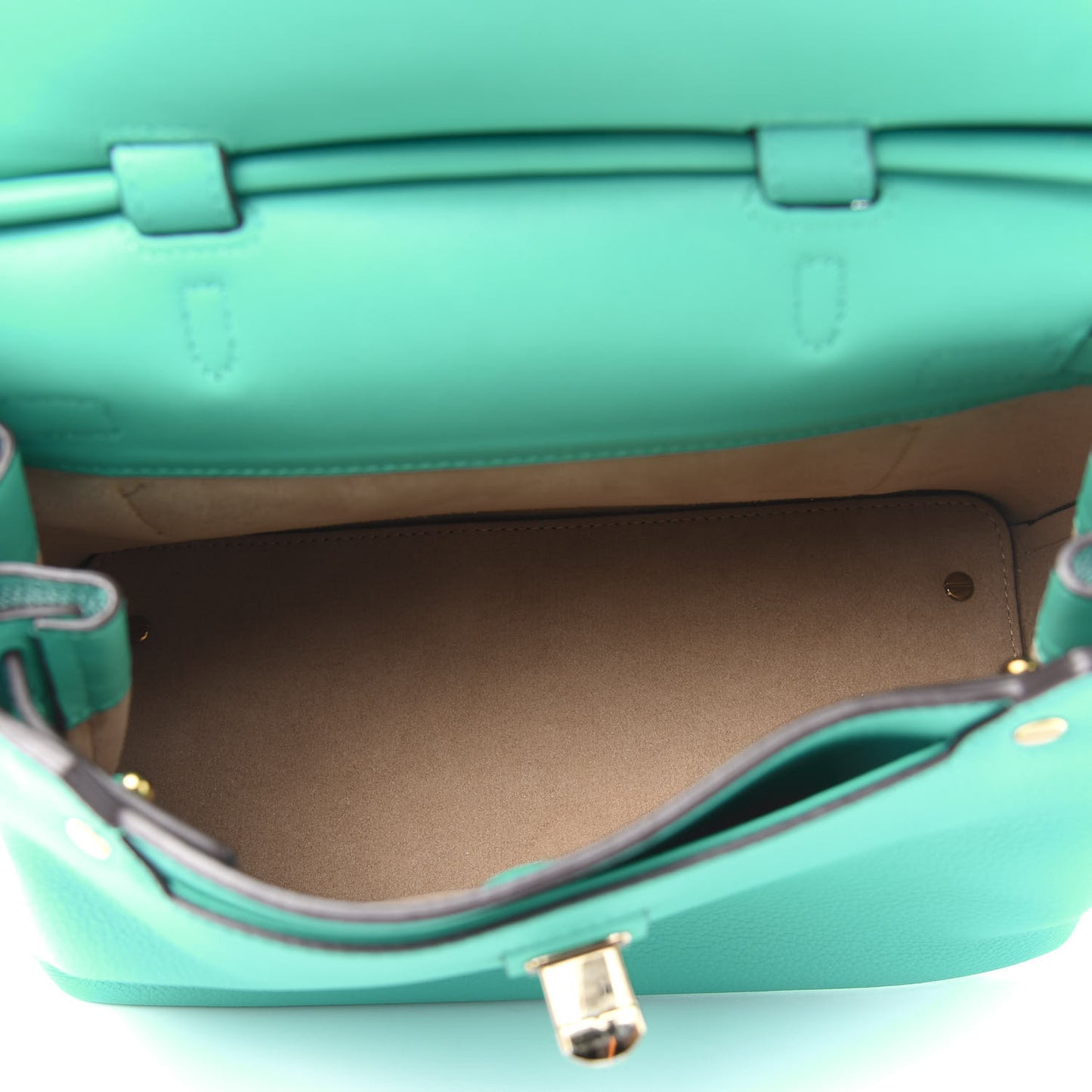 Grained Calfskin Medium Milla Convertible Backpack Oasis Green