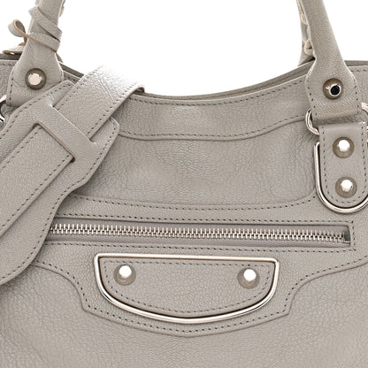 Balenciaga Chevre Silver Metallic Edge Hardware City Gris Glace 9 of 13