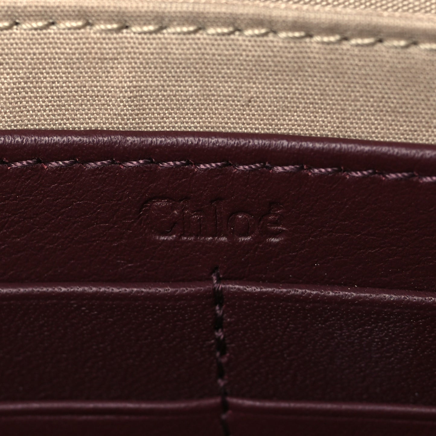 Calfskin Alphabet Flat Pouch Clutch Purple
