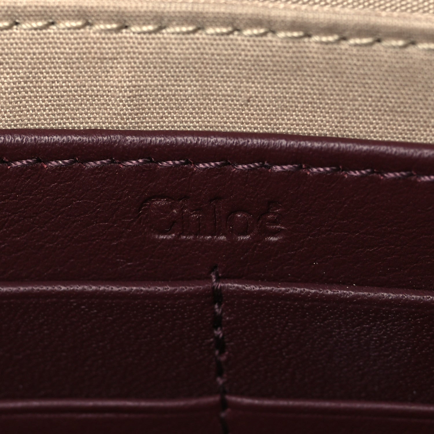 Chloe Calfskin Alphabet Flat Pouch Clutch Purple 6 of 9