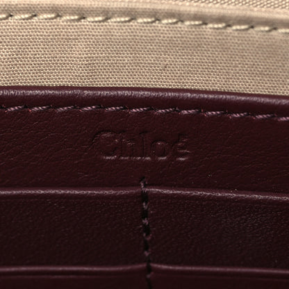 Chloe Calfskin Alphabet Flat Pouch Clutch Purple 6 of 9