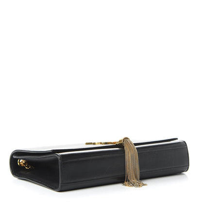 Saint Laurent Smooth Calfskin Medium Classic Monogram Kate Tassel Satchel Black 4 of 10