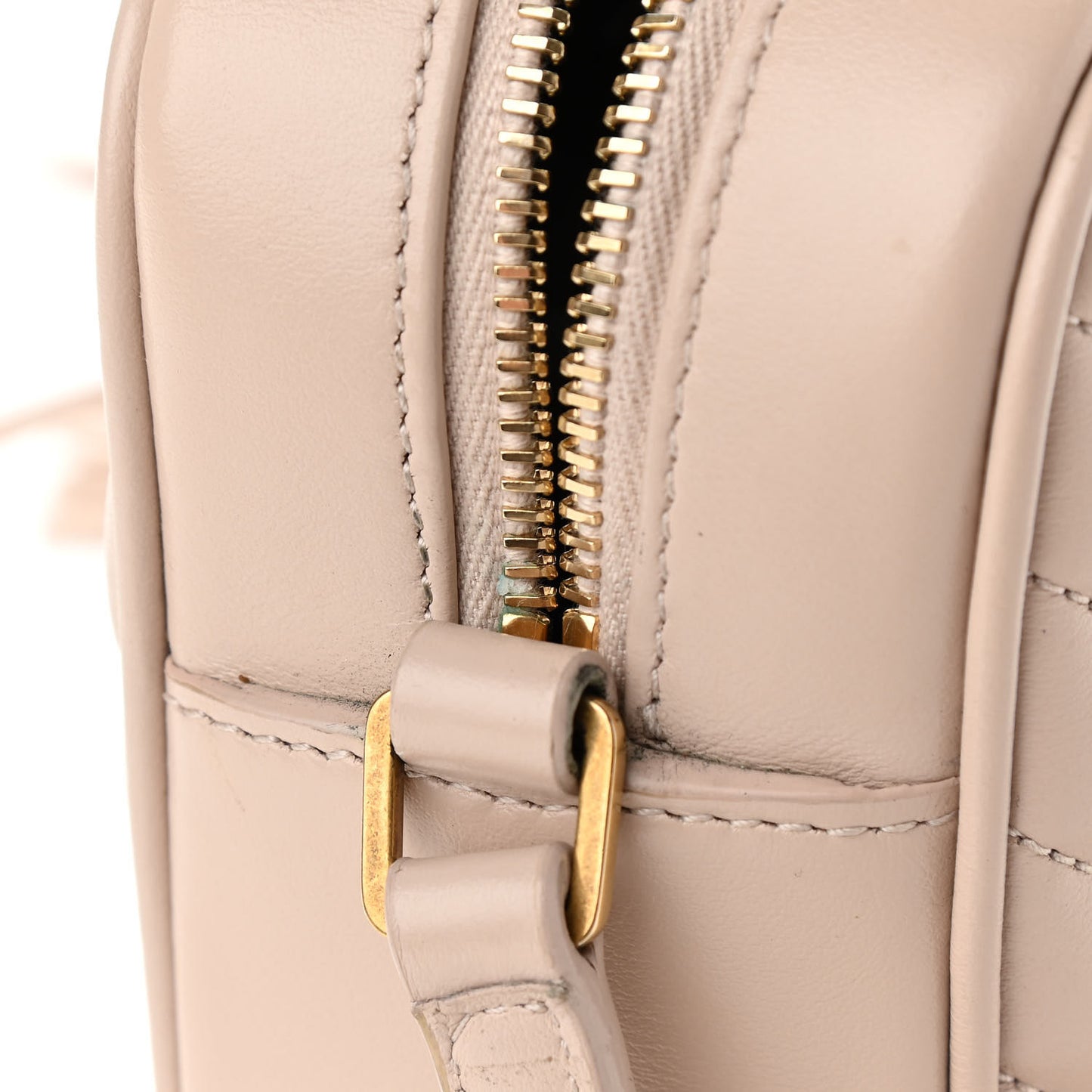 Calfskin Matelasse Monogram Lou Camera Bag Nude Powder