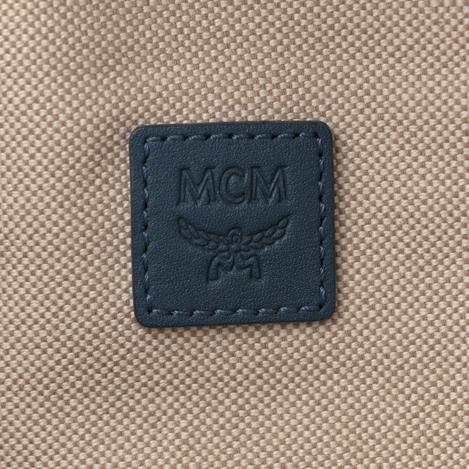 MCM Jacquard Visetos Fursten Belt Bag Denim Blue 6 of 10