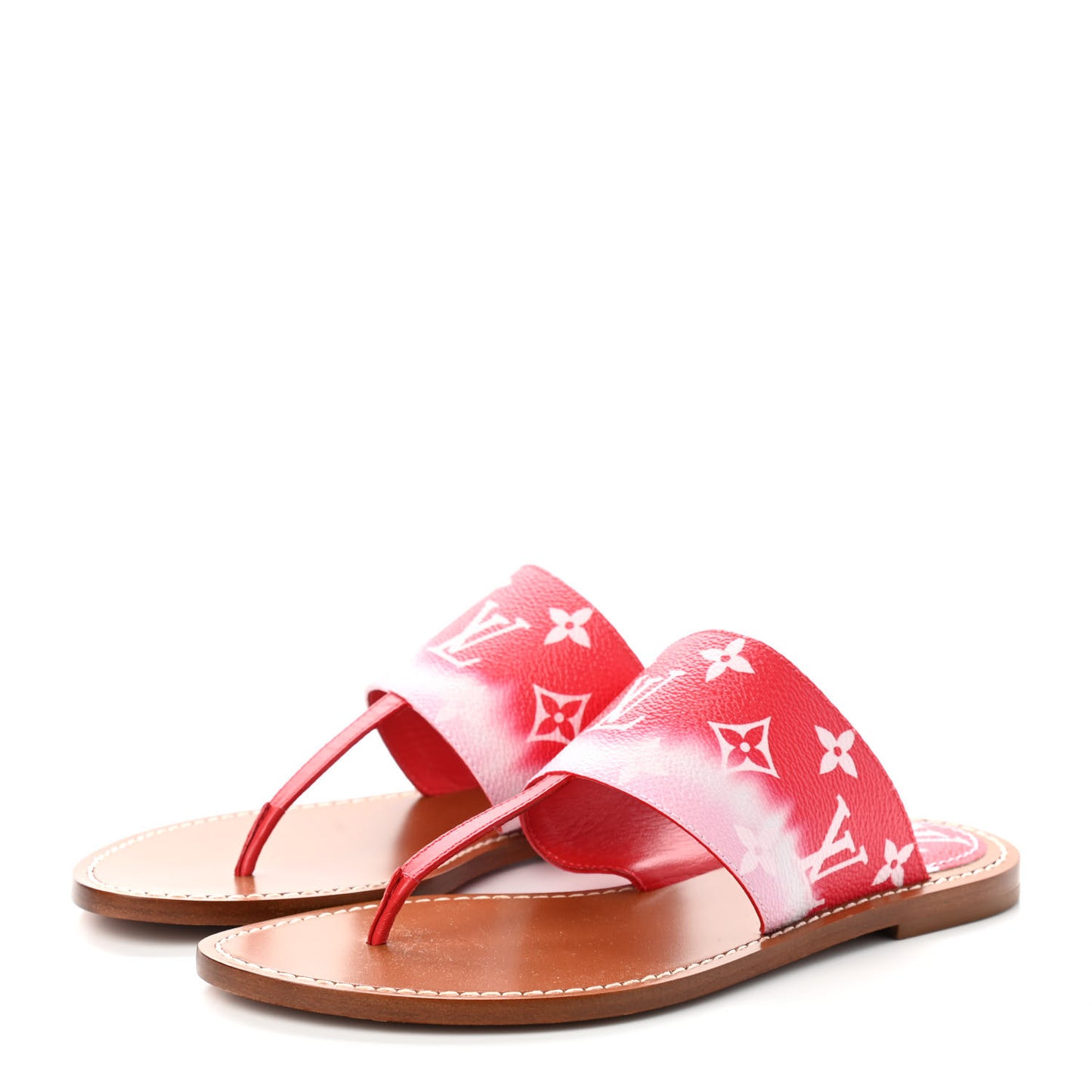 Monogram Escale Palma Sandals 37.5 Rouge