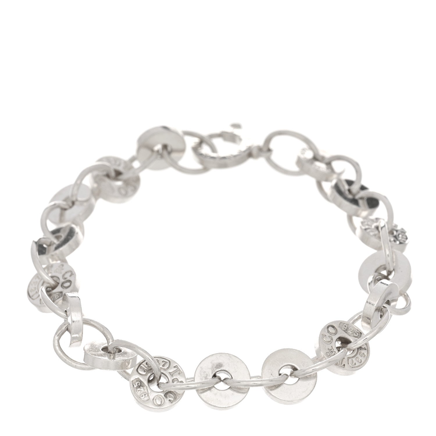 Tiffany Sterling Silver 1837 Circle Bracelet 1 of 3