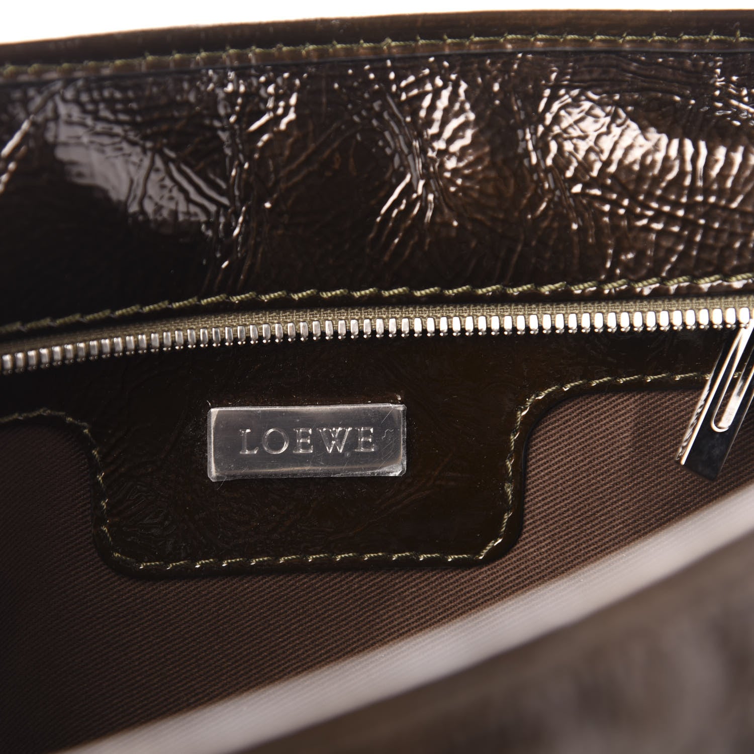 Loewe Patent Calfskin Amazona Brown 6 of 9