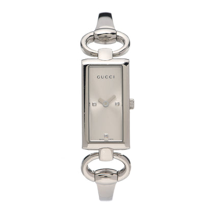 Gucci Stainless Steel Diamond 17mm Tornabuoni Quartz Watch 1 of 5
