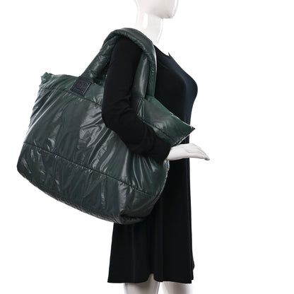 Chanel Nylon Quilted Medium Coco Cocoon Reversible Tote Green 2 of 9