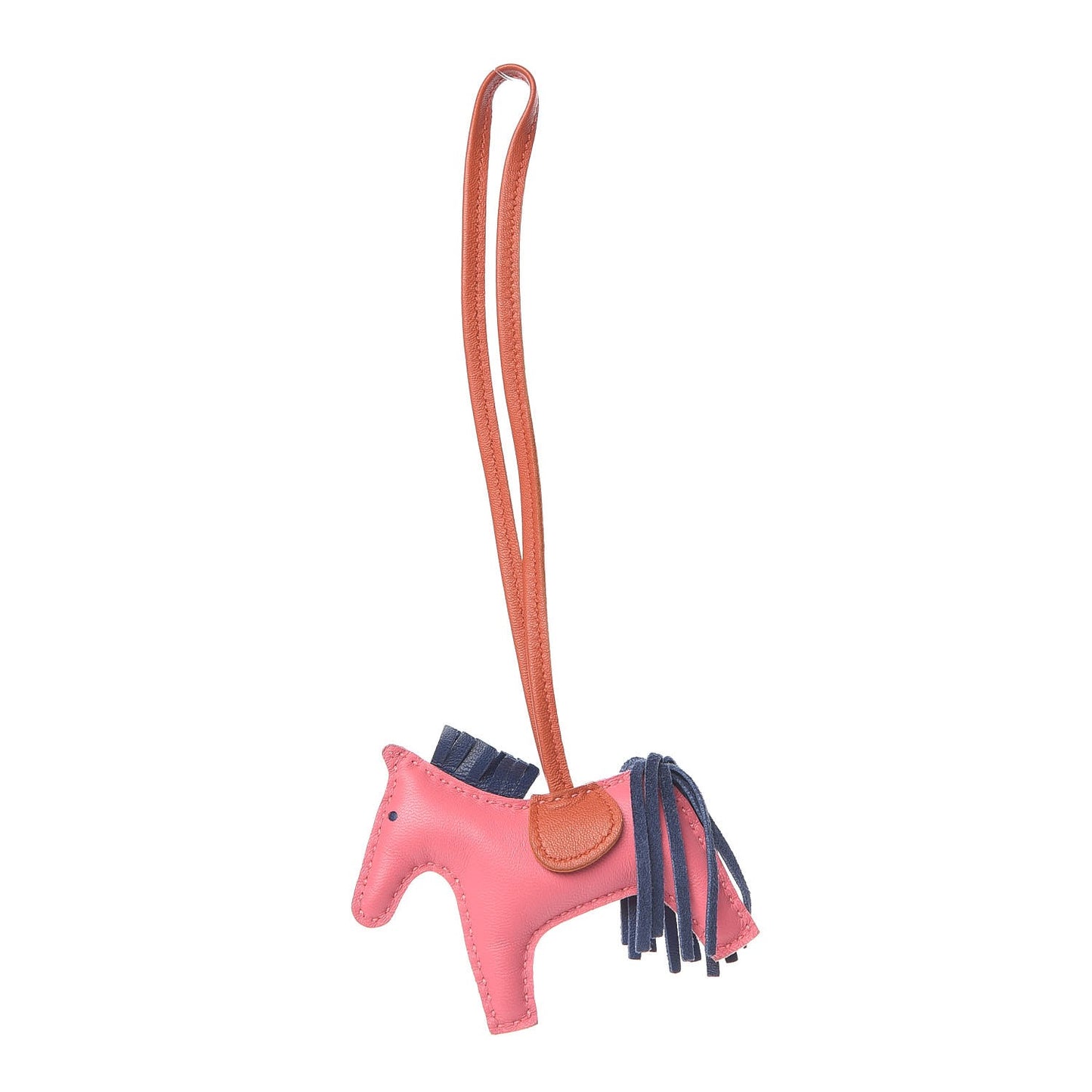 Milo Lambskin Grigri Rodeo Bag Charm PM Rose Azalee Cornaline Bleu De Malte
