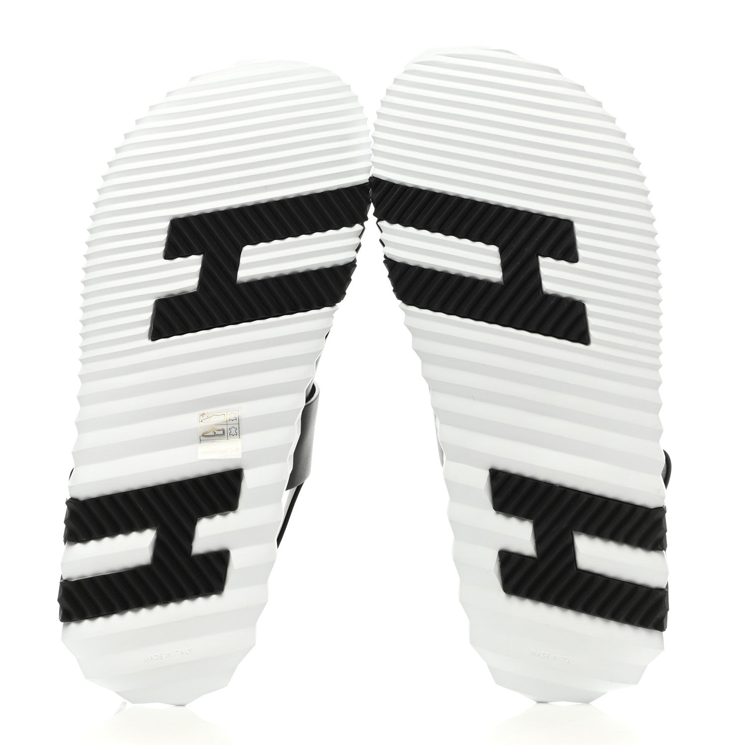 Hermes Calfskin Goatskin Mens Electric Sandals 43 Black White 5 of 9