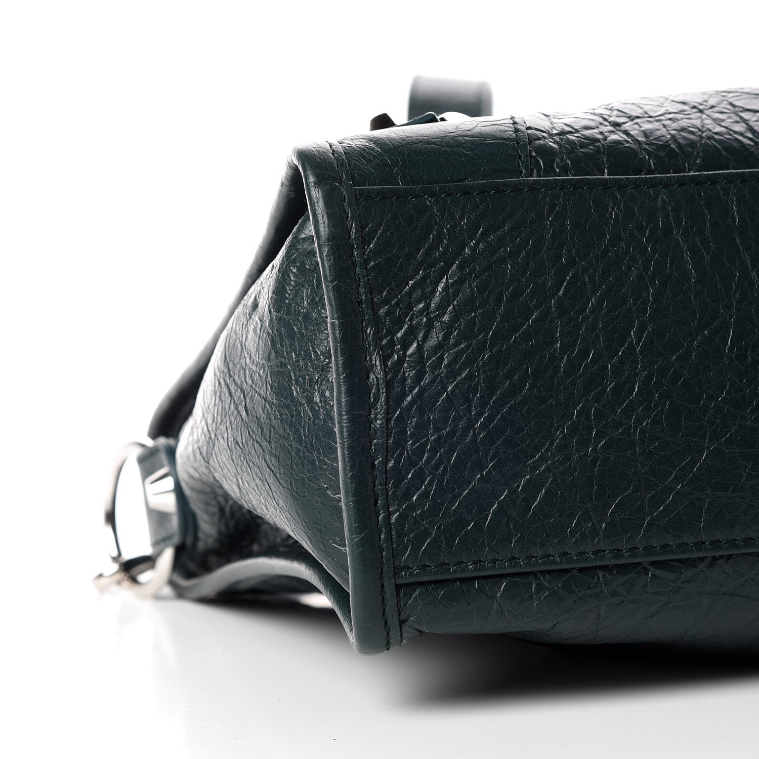 Balenciaga Agneau Classic Silver Hardware S City Logo Strap Sapin Black 6 of 10