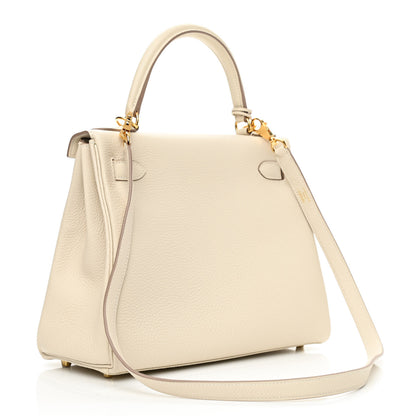 Hermes Togo Kelly Retourne 28 Craie 3 of 10