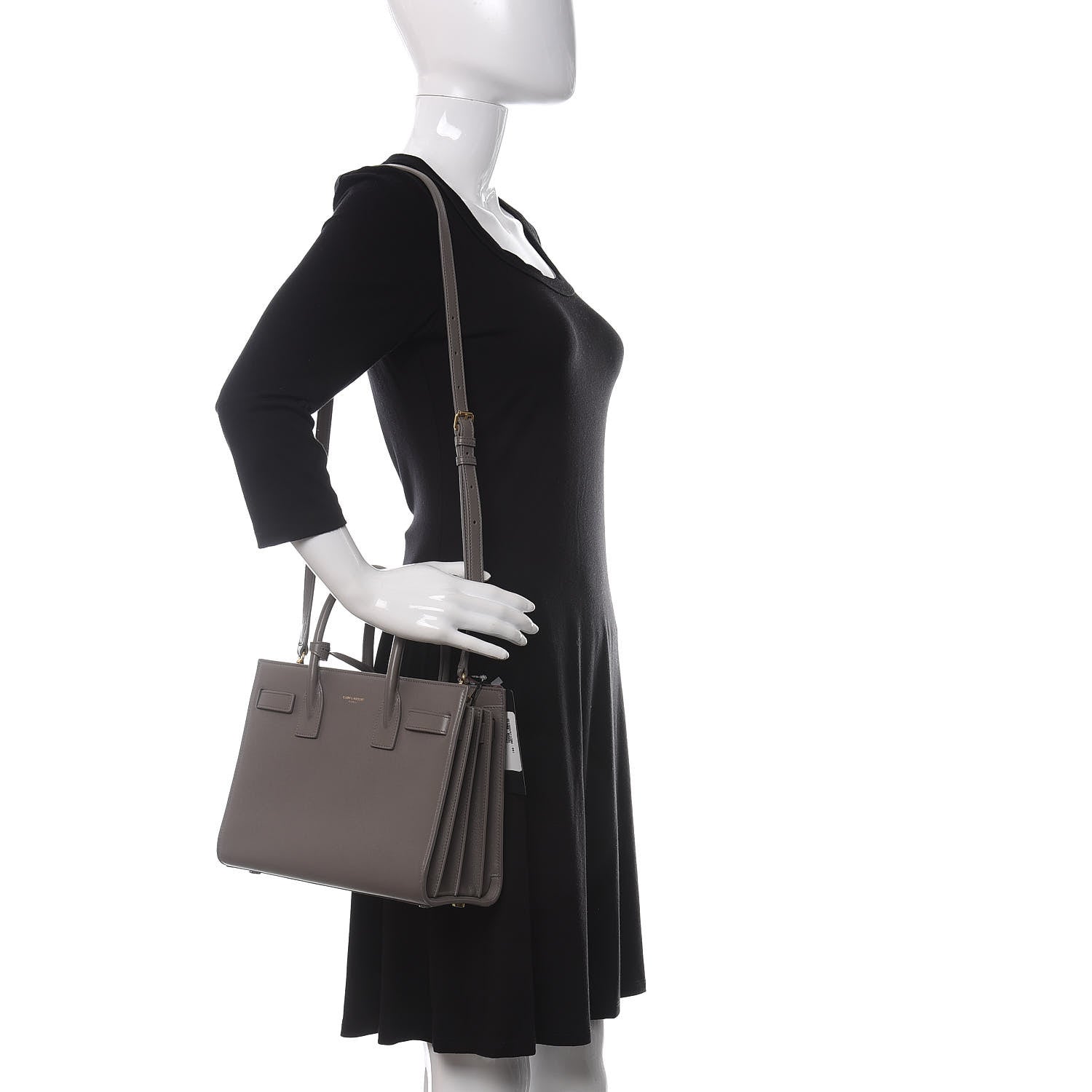 Saint Laurent Calfskin Baby Sac de Jour Fog 2 of 11