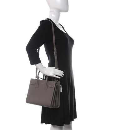 Saint Laurent Calfskin Baby Sac de Jour Fog 2 of 11