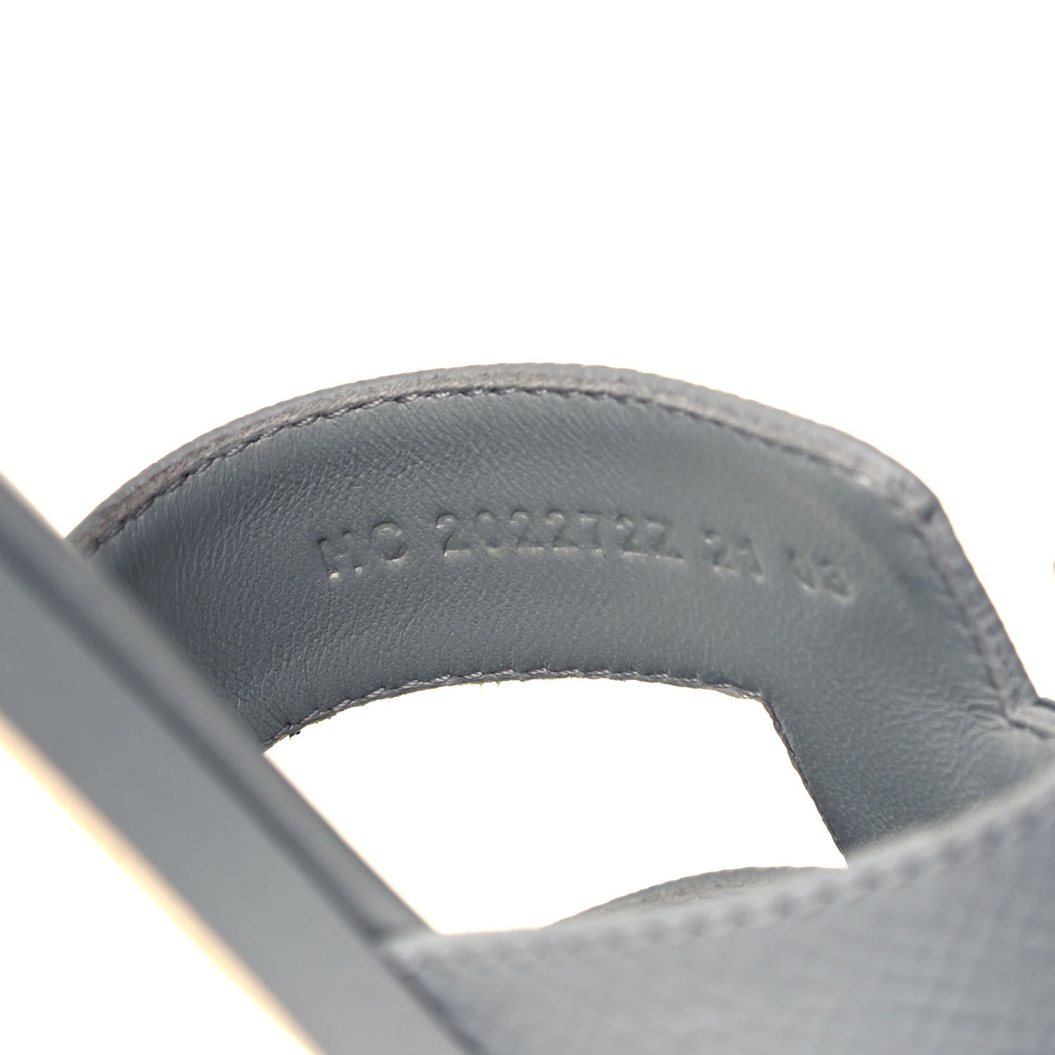 Hermes Epsom Oran Sandals 38 Bleu Glacier 8 of 9
