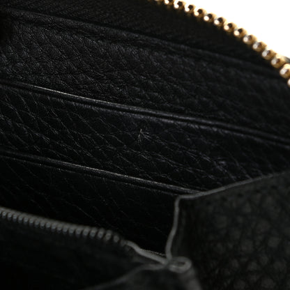 Gucci Pebbled Calfskin Soho Zip Around Wallet Black 8 of 10