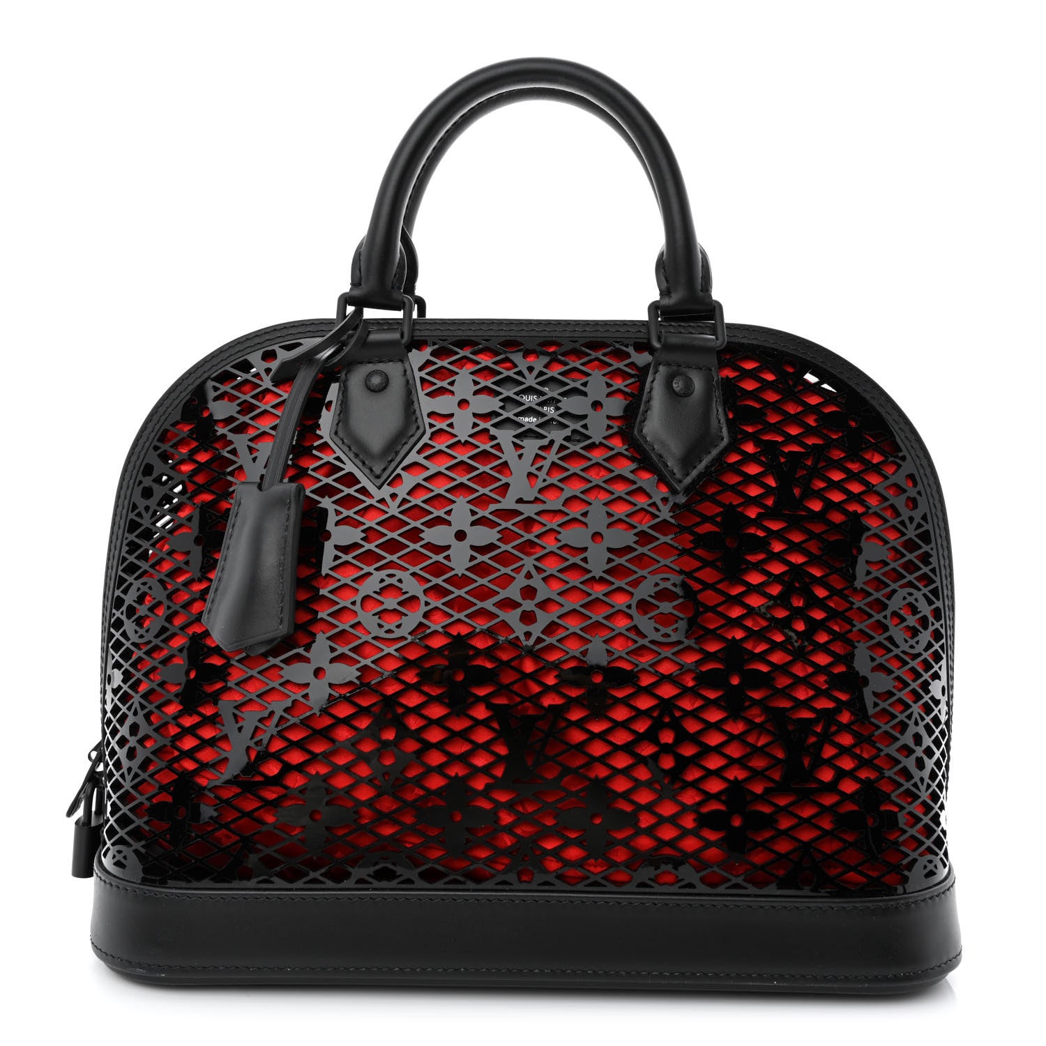 Louis Vuitton Patent Calfskin Laced Monogram Alma PM Black 3 of 13