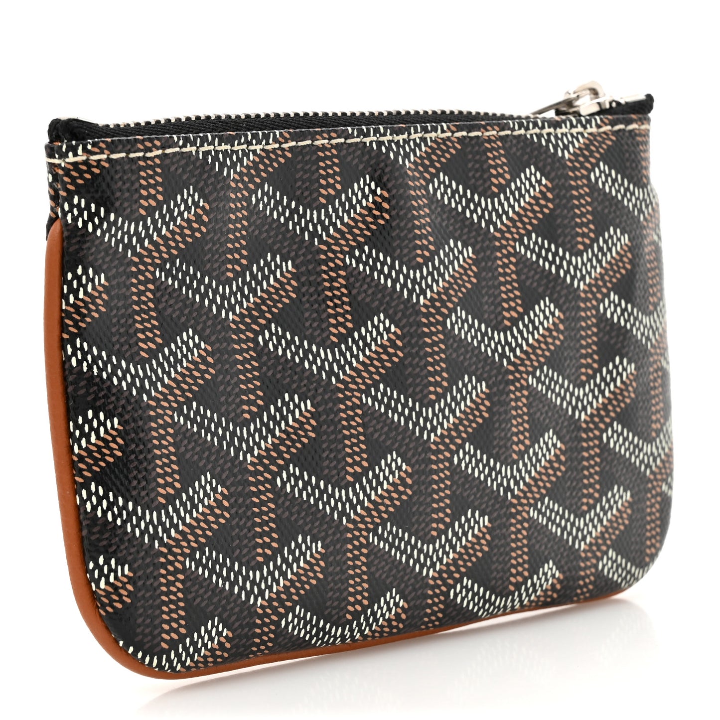 Goyardine Nano Senat Key Pouch Black Gold