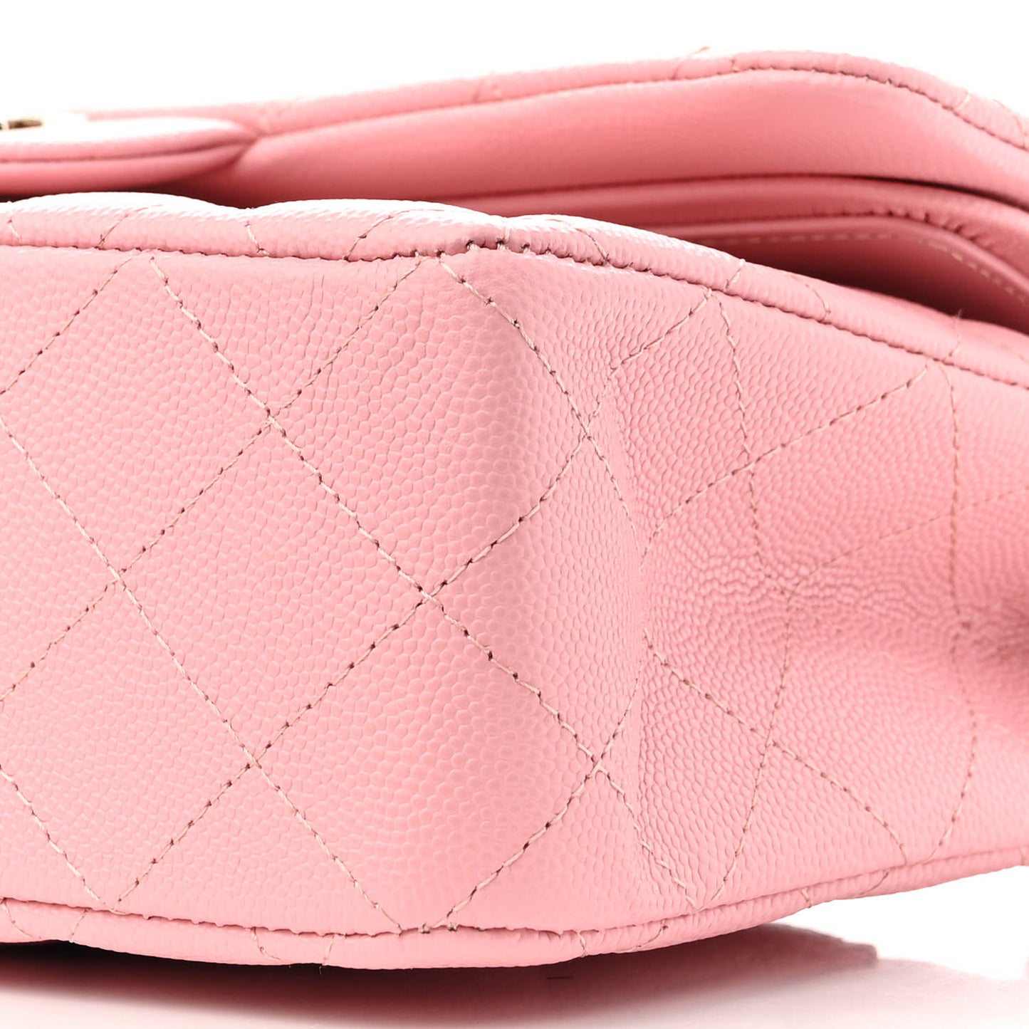 Caviar Quilted Small Double Flap Pink