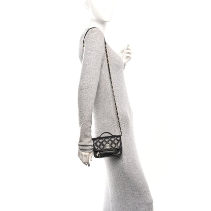 Chanel Caviar Quilted Business Affinity Clutch With Chain Black 2 of 12