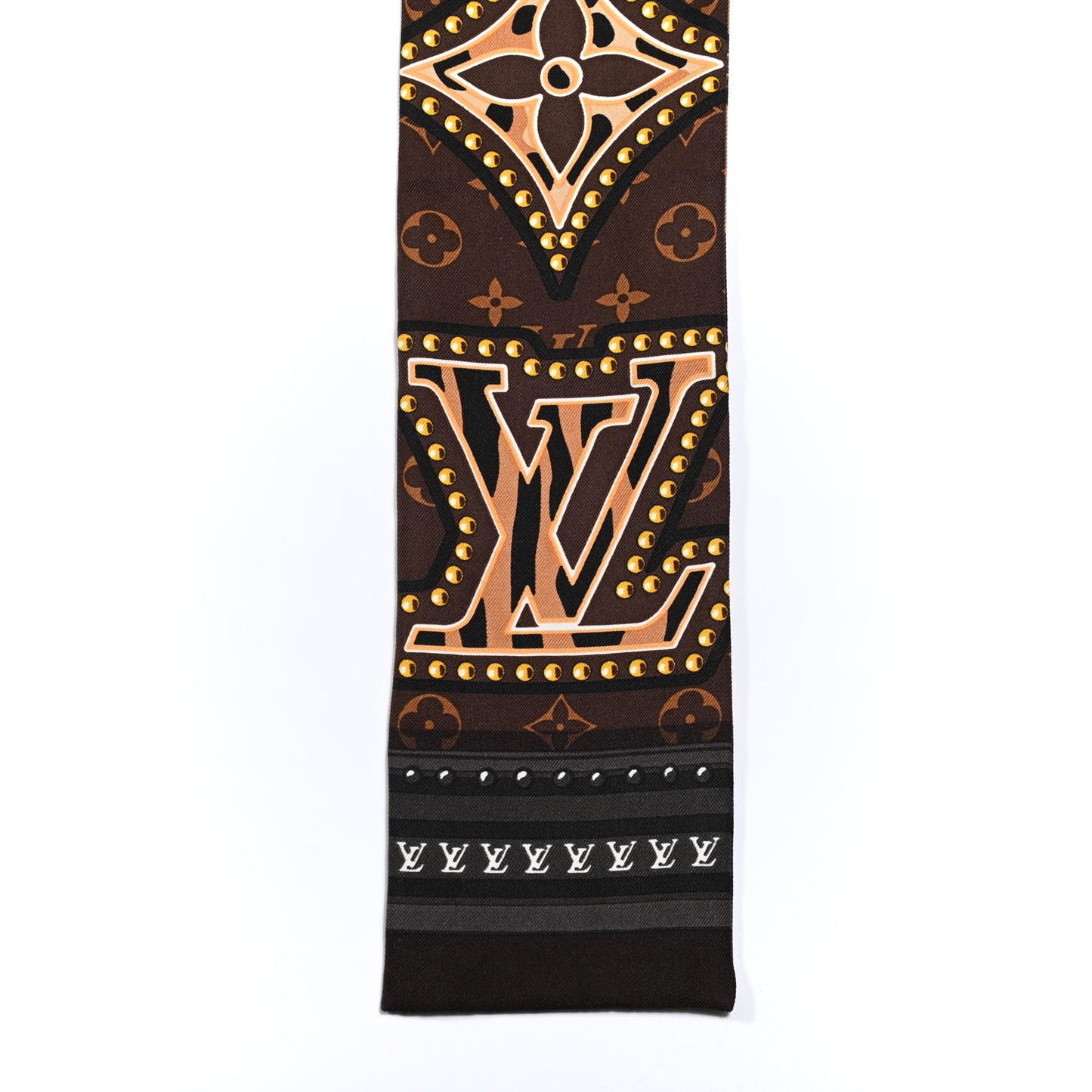 Silk Monogram LV World Bandeau Brown