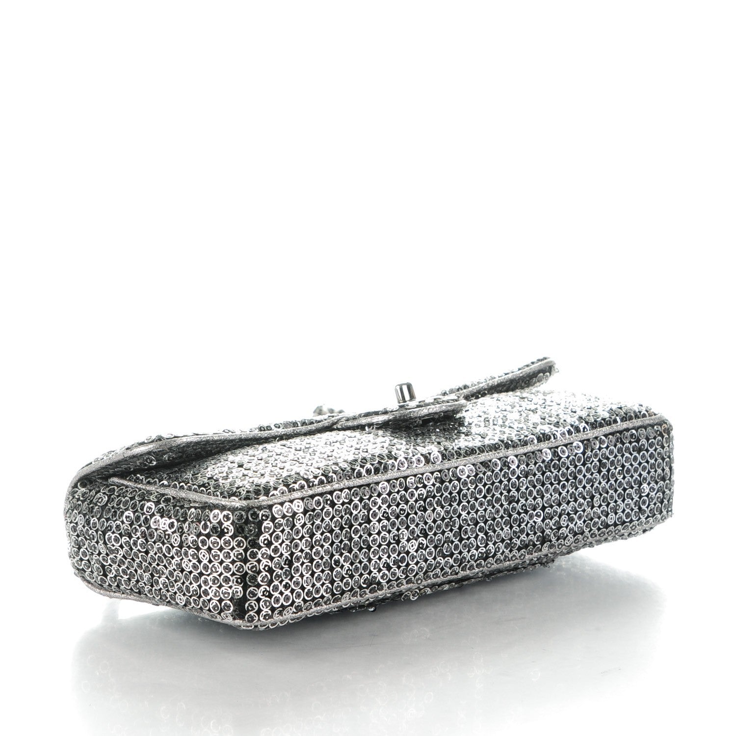 Chanel Sequin East West Flap Dark Silver 4 of 9