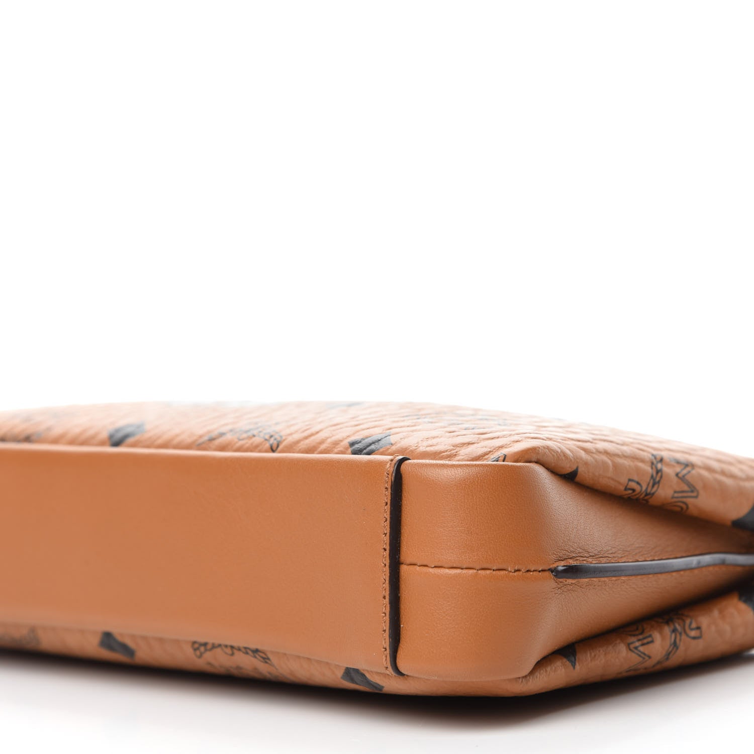 MCM Visetos Rabbit Crossbody Pouch Cognac 7 of 11