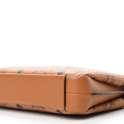 MCM Visetos Rabbit Crossbody Pouch Cognac 7 of 11