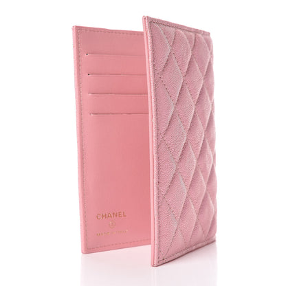 Chanel Iridescent Caviar Quilted Passport Holder Pink 3 of 8