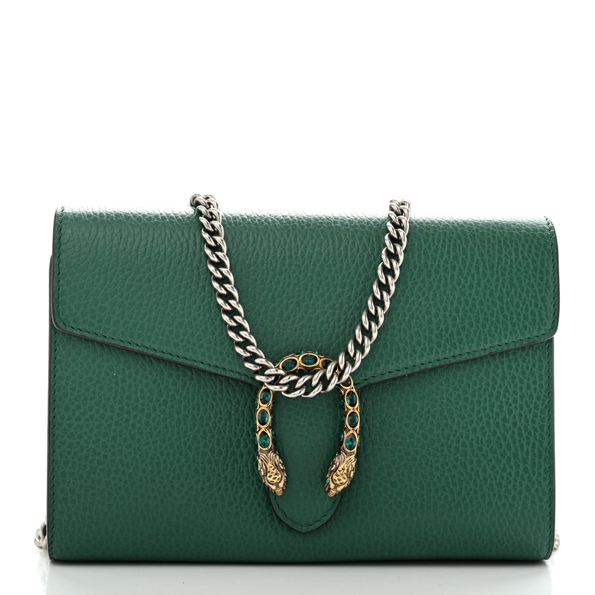 Calfskin Mini Dionysus Chain Wallet Emerald
