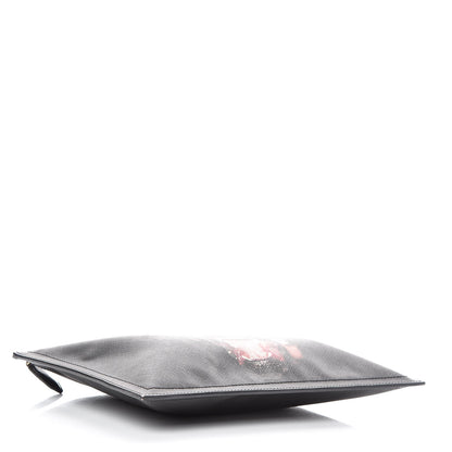 Givenchy Texutured Coated Canvas Rottweiler Print Medium Cosmetic Pouch Black 4 of 11